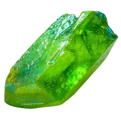 Image of Amazing Gemstone Apple Aura Quartz Raw Crystals and Healing Stones, Natural Rocks for Meditation - DIY Raw Stones and Crystals, 2 Pieces