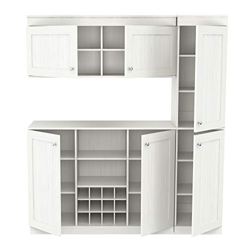 Inval Shaker Style 3-Piece Buffet Storage System, Washed Oak #TOP7