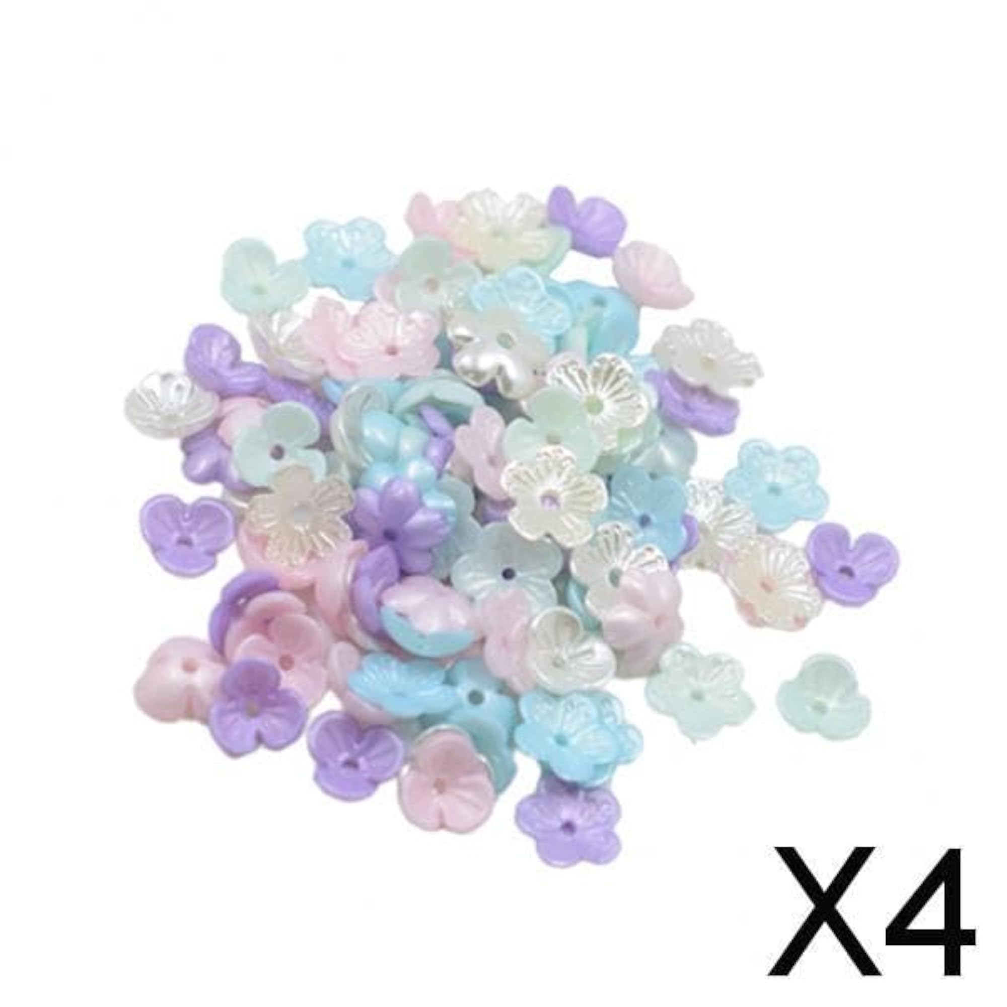 Multicolor Plum Blossom Shape DIY Hair Accessory, 100 Pieces