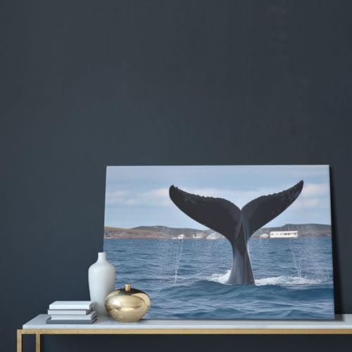 Impression sur toile queue de baleine en haute définition artistique