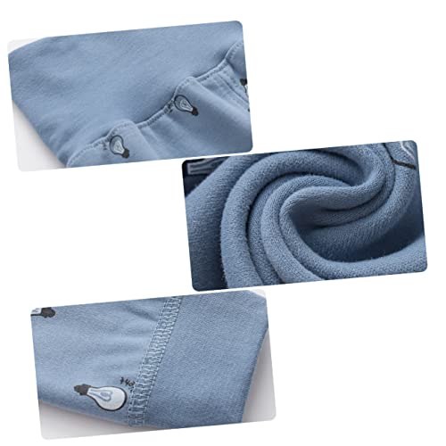 Didiseaon 1pc Boy Girl's High-waisted Cotton Johns for Wear Comfortable Leggings for Ages for Autumn Activities Stylish Belly Protector Pants Blue3