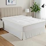 Pillow Top Solteiro 200 Fios Micropercal - Super Macio, Enchimento Grosso 600g/m², Antipilling, Faixas Elásticas, Fácil de Lavar (Branco, Solteiro)