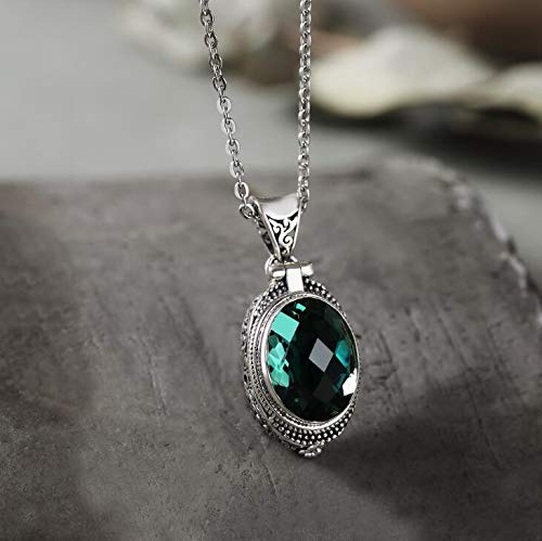 Collier argent 925 pendentif cristal vert pour sublimer votre style - 2