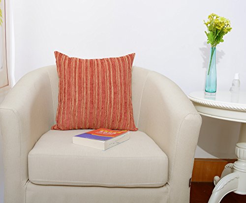 Yeiotsy Pillow Cases Bohemia, Pack Of 2, Modern Striped Throw Pillow Covers Geometric Cushion Covers For Sofa Holiday Party Decoration (Red, 18 X 18 Inches) #TOP2