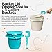 3.5-Gallon Bucket Heavy-Duty with Easy-Open Lid & Bonus Bucket Opener Tool – Multipurpose Utility Pail for Paint, Cleaning, Storage, Gardening, and More – BPA-Free, Durable Plastic (Aqua)