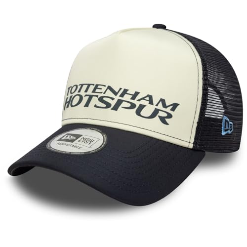 New Era Tottenham Hotspur Football Club, logotipo abombado, gorra de béisbol de camionero con marco A, gorro, ajustable