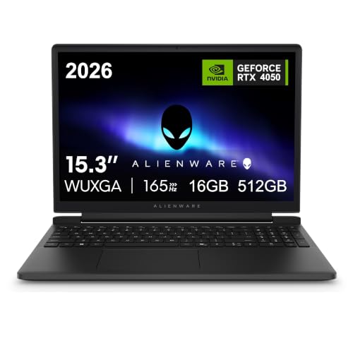 Image of 2026 Alienware 15 Gaming Laptop (15.3 inch FHD+ 165Hz, AMD Ryzen 5 220 (> Intel Ultra 7-155U), 16GB DDR5, 512GB SSD, NVIDIA GeForce RTX 4050 6GB), Backlit, Cryo-tech Cooling, Ethernet, Windows 11 Home