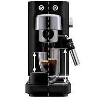 WMF Lumero Espressomaschine Siebträger 1350 Watt, Siebträgermaschine, 3 Einsätzen, für 1-2 Tassen Espresso, auch für Pads, 15 bar, Tassenabstellfläche, Milchaufschäumdüse, schwarz – Ansicht 2