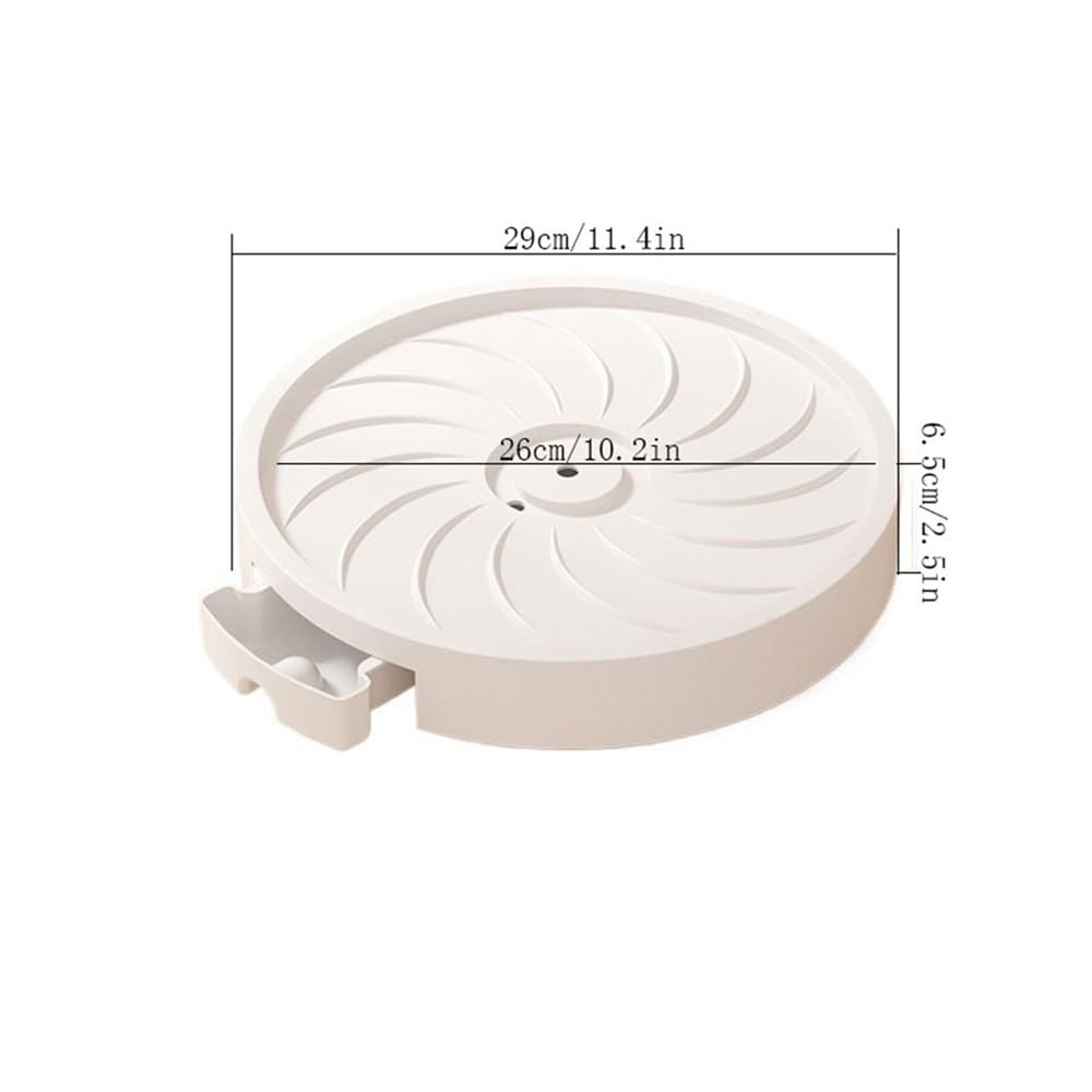 Untersetzer für Blumentöpfe Universal Stille Unsichtbare Rad Blumentopf Mobile Tablett Outdoor Balkon Kunststoff Anlage Stehen(White,M)