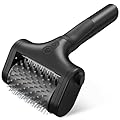Electric Grill Brush–Cordless Rechargeable BBQ Grill Cleaner with 350 RPM Rotating Brush Head, Dual-Speed Control, 4000mAh Battery & Built-in LED Light (Black)