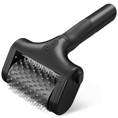 Electric Grill Brush–Cordless Rechargeable BBQ Grill Cleaner with 350 RPM Rotating Brush Head, Dual-Speed Control, 4000mAh Battery & Built-in LED Light (Black)