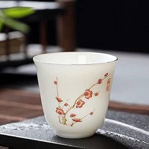 Tea Set Chinese Ceramic Teacup Travel Personal Meditation Cup Hand Painted Lotus Leaf Tea Bowl Pu’er Cup Tea Set Accessories Modern Tea Sets Cups (Color : A2 5.3X5CM 80)