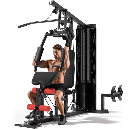 Home Gym, Multifunctional H10 Home Gym Equipment, Workout Station with 146LBS Weight Stack, Exercise Equipment with Pulley System for Full Body Training