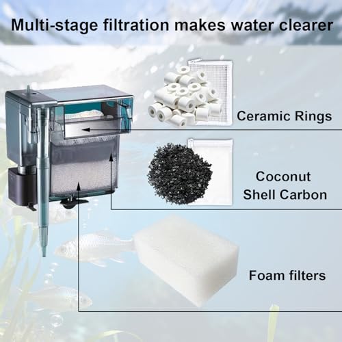Image of 4 Set Three-Stage Filtration Maintenance Kit, Replacement for AquaClear 50 /200 Power Filter, Complete Media Bundle for 20-50 Gallon Aquariums - Includes Carbon, Ceramic Rings, Foam & Bags