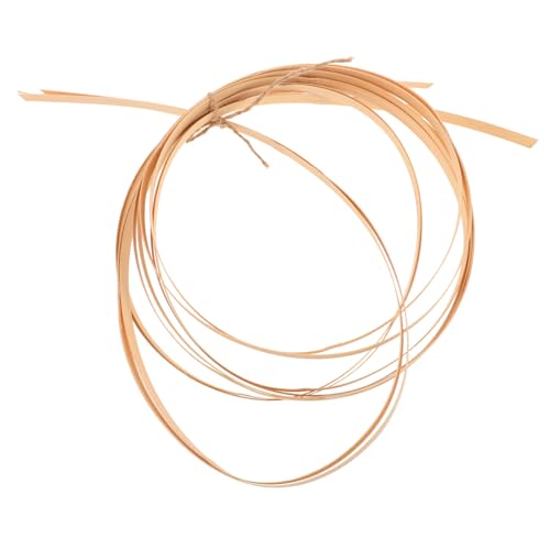 Veemoon 2 Rolls Material Making Strip Cane Woven Square Strip for Material Flat Strips Weaving Large Crafts Natural Weave Slat Strip Beige