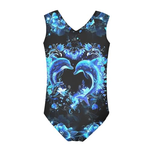 Image of Girls Fashion Print One Piece Swimsuit Bathing Suit Gymnastic Leotard for Kids, 5-14 Years