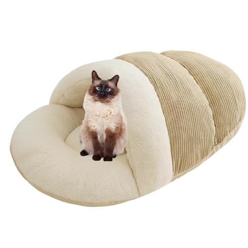 Lifetips バリニーズ Balinese ペットベッド 犬猫兼用 冬用 寝袋型 ふわふわ クッション 保温 防寒 洗える 小型犬 中型犬 室内 おしゃれ 北欧風 ソファ ハウス 快眠グッズ 抱っこ感覚 多頭飼い対応 寝具 抗菌 防臭 速乾 低アレルゲ