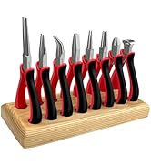 C&T 8-piece Jewellery Pliers, Jewellery Tools, Jewellery Pliers Set with Wood Pallet, suitable fo...