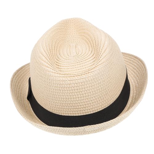 Homoyoyo Sombrero de Pescador Tejido Sombrero de Playa para Hombre Sombrero de Mujer Sombrero de Verano para Mujer Sombrero de para Hombres Papiro Beige