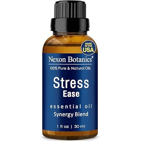 Stress Ease Essential Oil Blend 30ml- Stress Relief Essential Oil- Calm Essential Oil - Stress Away Essential Oil- Calming Sleep, Aromatherapy, Diffuser - Nexon Botanics Cover