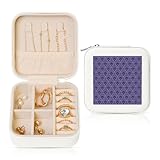 DRTGEDS Haunted Mansion Printing Travel Jewelry Box,Multi Functional Jewelry Storage Box,Protable Box Display Case For Women