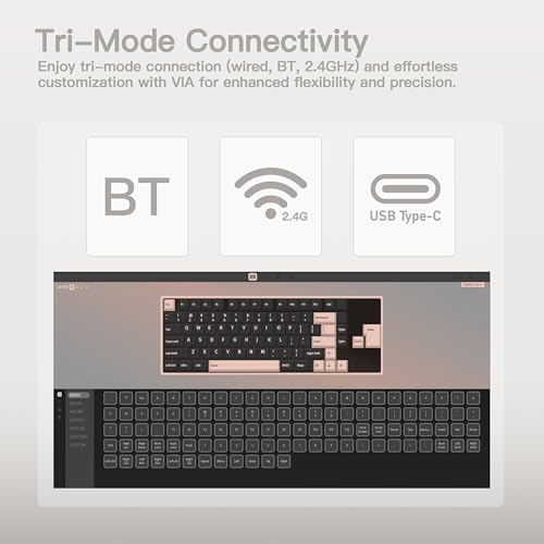 Image of KEEBMONKEY WOBKEY Rainy 75 CNC Aluminum HMX /JWK /Cocoa Switches Triple-Mode Connectivity Mechanical Keyboard with Superior Acoustics, RGB /FR4 /Silver SUS304 /7000mAh /Cocoa Switch (Pro - Luna)
