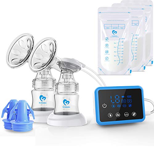 Image of Bellababy Double Electric Breast Feeding Pumps with 21mm,24mm,27mm Flanges,Touch Screen,Pain Free Strong Suction 4 Models 9 Levels Strength