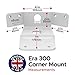 Sound Bass ERA300 Corner Wall Mount Bracket, Low Profile, White, Single (1pc), Includes Mounting Hardware, Compatible with Sonos ERA 300 Speaker