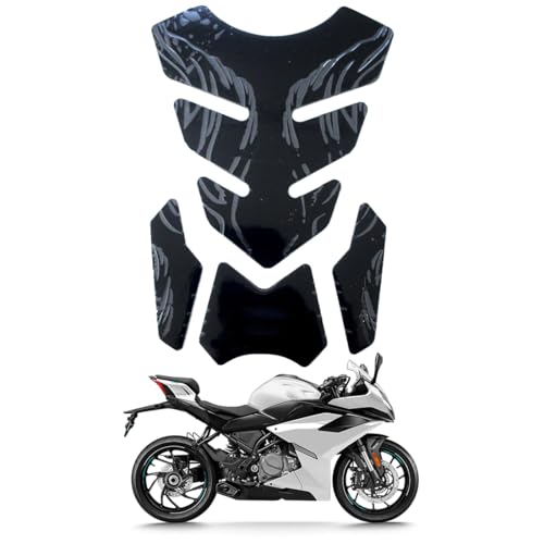 Autocollant pour protège-réservoir moto, couleur carbone, protège-réservoir, protection anti-chocs et anti-rayures, protection 3D pour réservoir moto