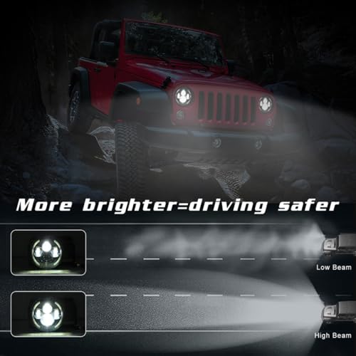 Faro LED redondo 7 pulgadas 200W para iluminación de SUV 5