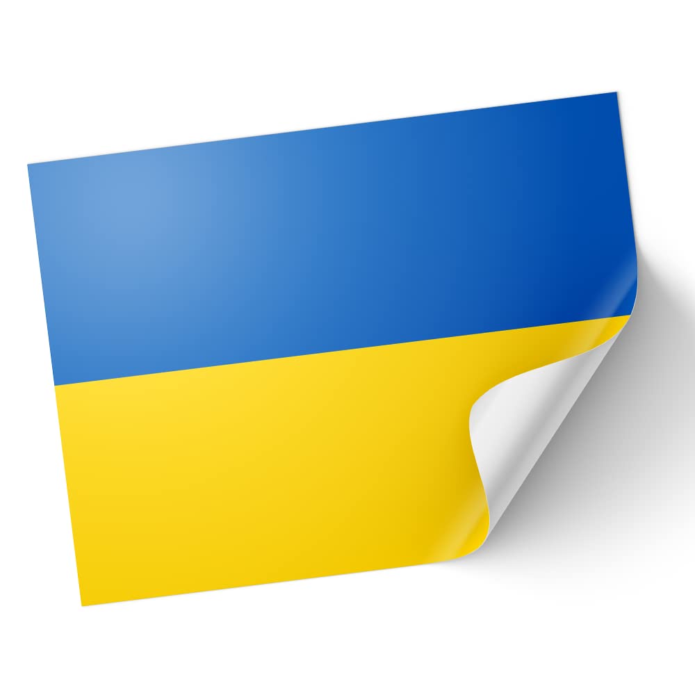 20 X Ukraine Stickers – Ukrainian Flag Decals 8.5cm x 5.5cm – Blue and Yellow Stickers for Laptops, Scrapbooks, Festivals, and Crafts