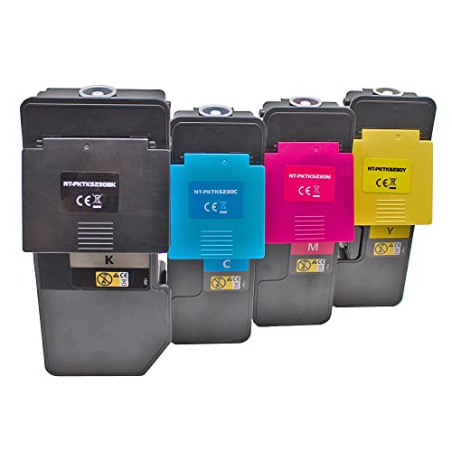 Set 4x Alternativ Toner für Kyocera TK-5230 für Ecosys M5521 M5521cdn M5521cdw P5021 P5021cdn P5021cdw M 5521cdn M 5521cdw P 5021cdn P 5021cdw TK5230 TK-5230K TK-5230C TK-5230M TK-5230Y von ABC