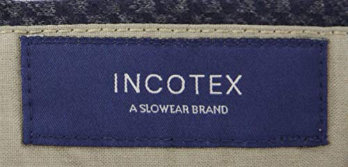 Incotex Dark Blue Fancy Cotton Blend Pants - Slim4