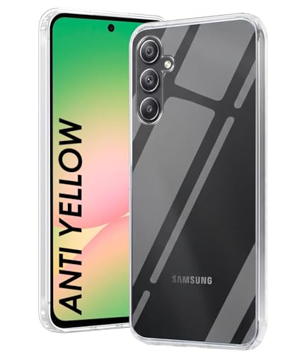 Image of DIZORO Compatible with Samsung A14 5G Back Cover Case Clear,[ Anti Yellow ][Military Grade Protection] Hard PC Back Cover Transparent