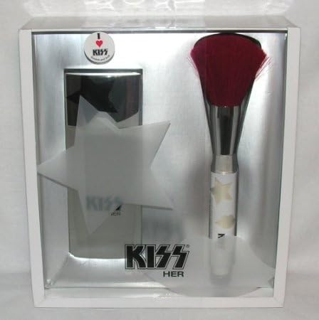 KISS for Her PSYCHO CIRCUS Limited Edition 2 Piece Gift Set - Eau De Parfum Spray, and Psycho Circus Sparkly Powder Brush