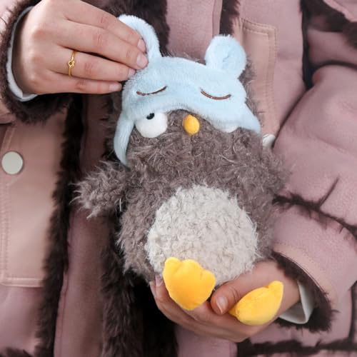 AQCQDQ Kuscheltier Eule, Weiches Eule Plüschtier für Kinder, Kuschelige Eule Stofftier, Plüsch Eule für Mädchen und Jungen, Niedliches Eulen Plüschtier für Babys (35 cm)