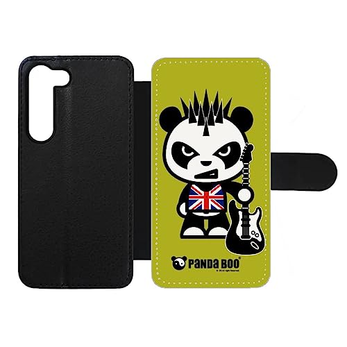 Étui Galaxy S23 Panda Punk en cuir - Housse portefeuille avec fermeture magnétique