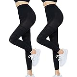 【公式】2枚セット｜フラミンゴレギンス 着圧レギンス ブラック(M-L)