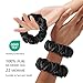 YFONG 3 PCS 100% Silk Scrunchies for Hair Sleep Women Girls, 22 Momme Pure Mulberry Hair Ties for Frizz & Breakage Prevention, Elastic Ponytail Holders Gentle And No hurt (3PCS Black)