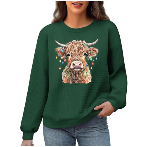 Weihnachtspullover Damen Lustige Weihnachts Sweatshirt mit...