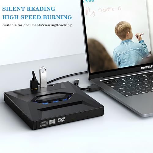 Lecteur externe CD DVD USB 3.0 graveur compatible Windows Linux Mac - 7