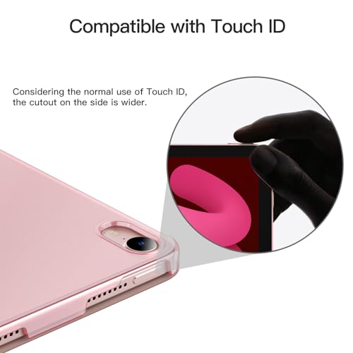 Image of JETech Cover Case for iPad mini (A17 Pro, 2024 Model, 7th Generation) / mini 6 (2021 Model, 6th Generation), Slim Stand Hard Back Shell Smart Cover with Auto Wake /Sleep (Pink)