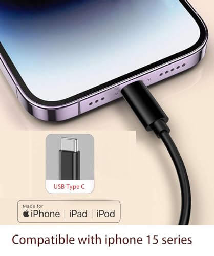 Cable USB-A a USB-C CarPlay resistente de 3.3 pies para iPad Air y iPhone 16 4
