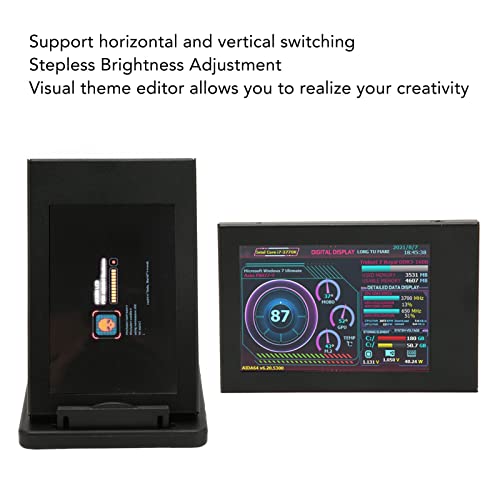 Image of Zopsc Portable Laptop Monitor 3.5 Inch 1080P FHD Second Screen, Protective Cover with Speakers, USB C Travel Monitor for PC Phone Gaming Console