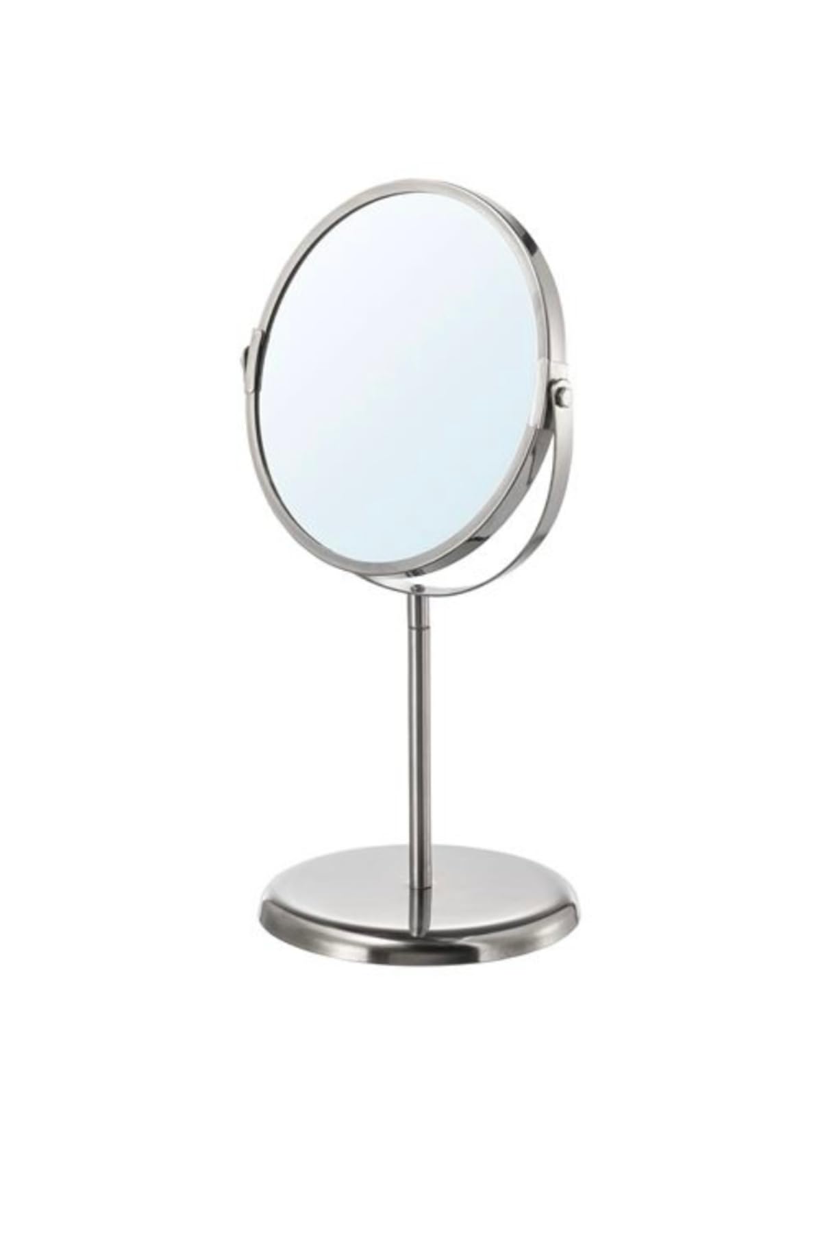 Ikea Trensum Round Two Sided Magnifying Makeup Mirror On Stand, 6-3/4 In, Stainless Steel
