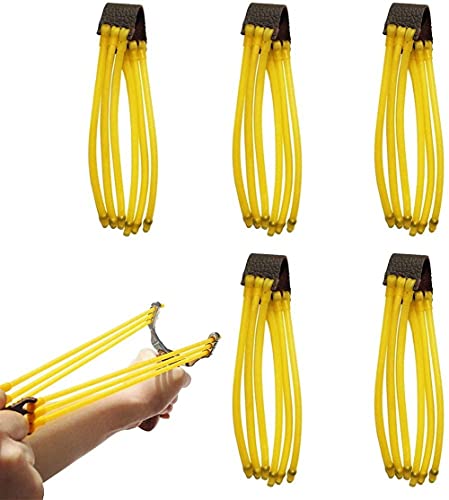 Faixa de borracha para estilingue, 10 peças de 6 tiras de estilingue de alta elasticidade para catap