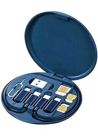 Data Cable Set Multifunction Fast charging for Type C charging With Retrieve card pin, more convinient for use round storage box compact & portable by Zstore (B0CLH33BFZ) Amazon Price History, Amazon Price Tracker