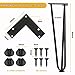 Knpwer 4 Stück Haarnadel Tischbein 60 cm,3 Stangen Haarnadel Füße,DIY Black Hairpin Couchtisch Beine,Heavy Duty Metall Möbel Bein,Hairpin Leg Möbelfuß,Möbelfüße verstellbar austauschbare DIY