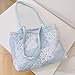 Sunwel Fashion Top Zipper Floral Quilted Bag Small Tote Bag for Women