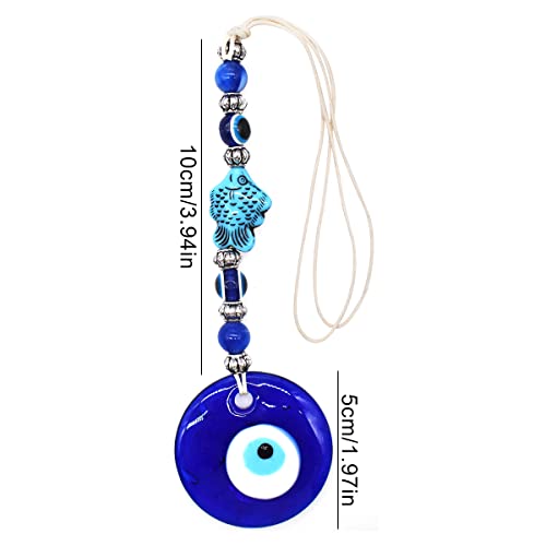 Blue Eyes TAIZER 3 Pieces Evil Eye Wall Hanging Diabolic Eye Amulet for Bedroom Ornament Birthday Gift Home Decoration Lucky Pendant - Image 2